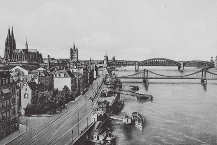 Der Rhein / The Rhine: Koln a Rh, Leystapel (b/w photo)