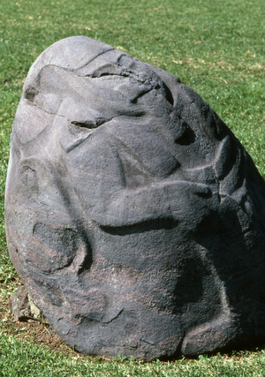 Dios Gordo style sculpture (basalt)