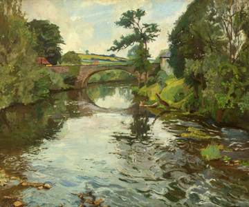 Monnow River (oil on canvas)