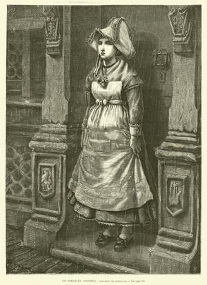 Un Dimanche Pluvieux, Souvenir de Bretagne (engraving)