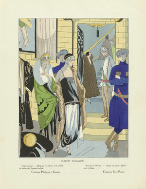 Cabaret Caucasien .., from Art-Gout-Beaute, pub.1920's (pochoir print)
