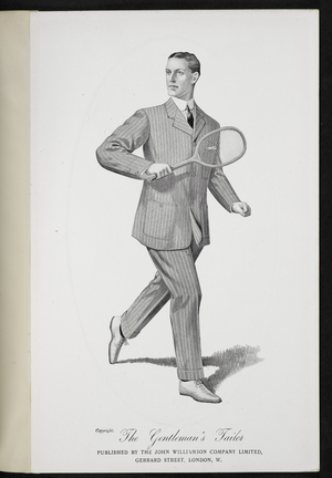 A man dressed for tennis, The Gentleman's Tailor and London Art Fashion Journal, 1908