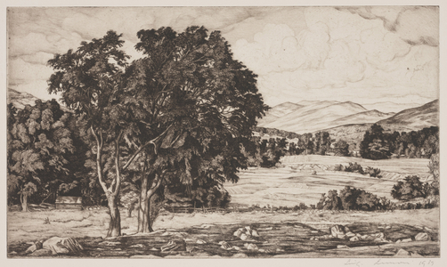 Vermont Pastoral, 1939 (etching)