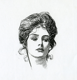 A Gibson Girl, c.1902 (litho)