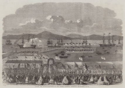 Laying the Foundation-Stone of the Albert Harbour, Greenock (engraving)