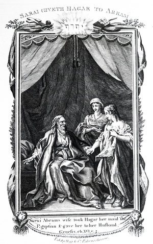 Abraham and his wife Sarah, 1850
