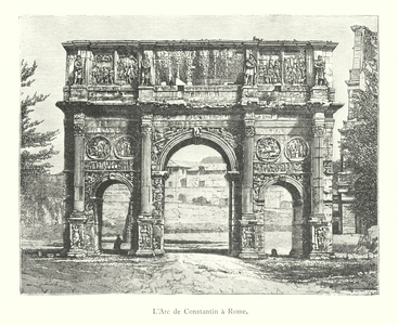 L'Arc de Constantin a Rome (engraving)
