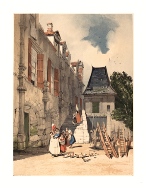 L'Abbaye St. Amand, Rouen, 1839, Lithograph