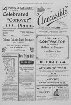Advertisements From The World's Columbian Exposition Illustrated