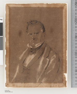Portrait of Joseph Raphael, c.1852 (pencil, pastel & charcoal on paper)