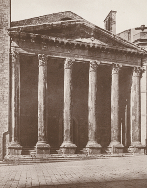 Assisi, Tempio Di Minerva (b/w photo)