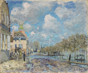 The Flood at Port-Marly, 1876 (oil on canvas)