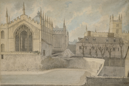 View from the Warden's Lodgings, New College, 20 November 1786 (watercolour over graphite, on paper)