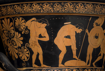 The Euphronios Krater (or Sarpedon Krater), detail of the reverse side (terracotta)