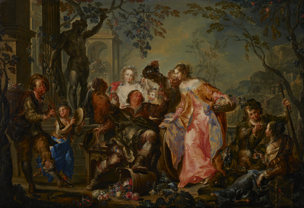 The Pleasures of the Seasons: Autumn, c.1730 (oil on copper mounted with masonite backing)
