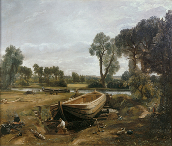 Boat-Building on the Stour 1814-15 (painting on canvas)