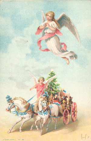 Christmas angels (chromolitho)