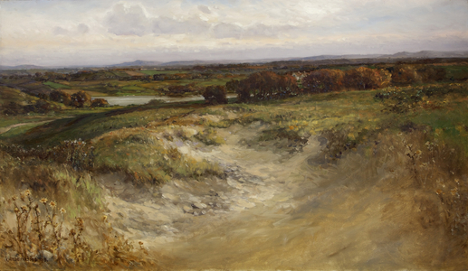 Landscape; formerly used as a background in a Natural History display case, 1915 (oil on canvas)