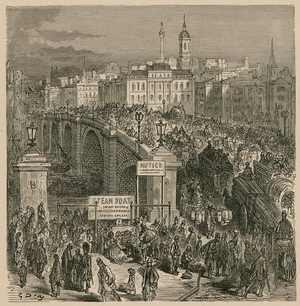 Traffic on London Bridge (engraving)
