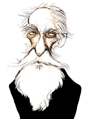 Charles Koechlin, French composer and writer on music, (1867 - 1950) caricature