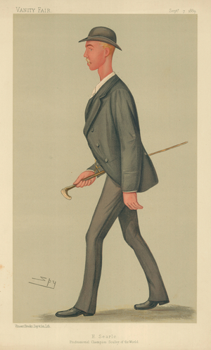 Henry Searle, Professional Champion Sculler of the World, 7 September 1889, Vanity Fair cartoon (colour litho)