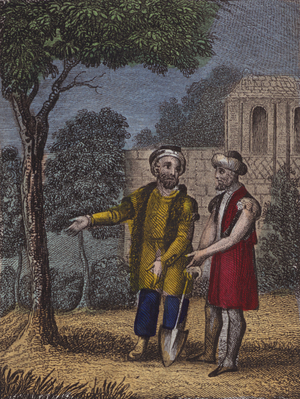 Illustration for Scripture History for the Improvement of Youth, c.1850 (coloured engraving)