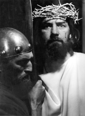 Passion play in Oberammergau (1934). (b/w photo)
