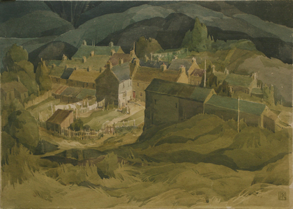 Nocturne - Looking towards the Snowdon Range (w/c on paper)