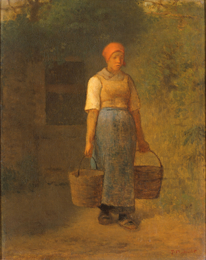 Girl carrying Water, 1855 (oil on canvas)