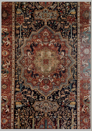 PERSIAN ART: Persian rug (detail)., 16-17th century (tapestry)