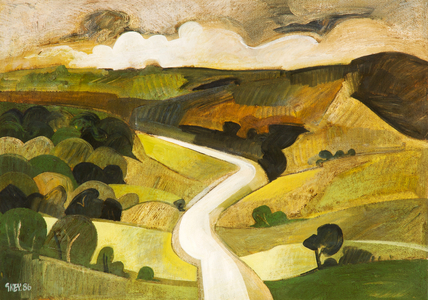 Hillside Woods, 1986 (oil and mixed media on paper)