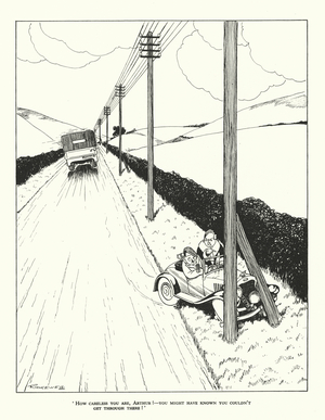 "How careless you are, Arthur! - you might have known you couldn't get through there!" (litho)