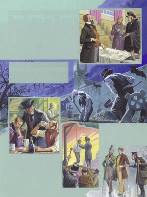 Burke and Hare Grave Robbers and Murderers (gouache on paper)