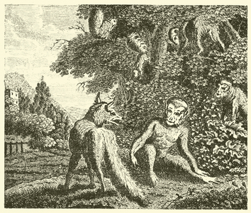 The ape and the fox (engraving)