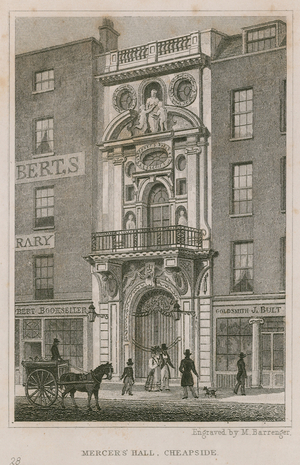Mercer's Hall, Cheapside, London (engraving)