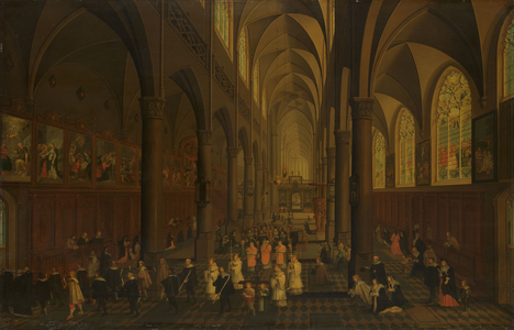 The Interior of the Dominican Church, 1636 (oil on panel)