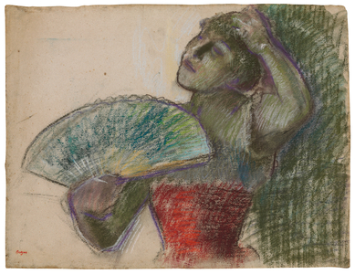 Dancer with a Fan; Danseuse a l'eventail, c.1894 (pastel on paper)