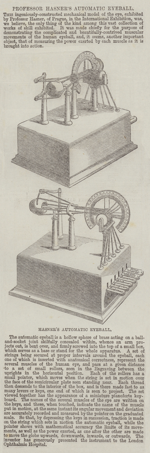 Professor Hasner's Automatic Eyeball (engraving)