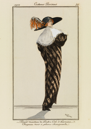Plate 36 from 'Costumes Parisiens', 1912 (pouchoir print)