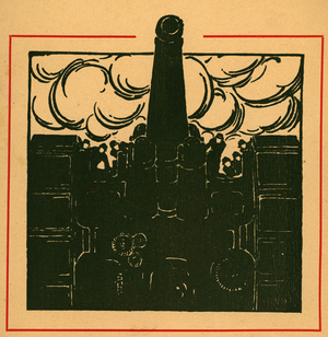 Illustration by Auguste Lepere for Gabriel Hanotaux's book Illustrated History of the 1914 War published by Gounouilhou editions in 1915