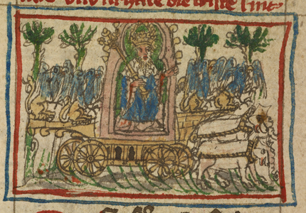Detail showing a king in a carriage