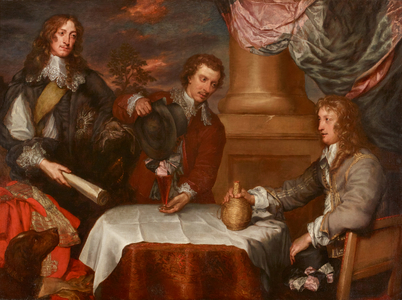 Portrait of Prince Rupert, Colonel William Legge (probably) and Colonel John Russell, 1645-1646 (oil on canvas)
