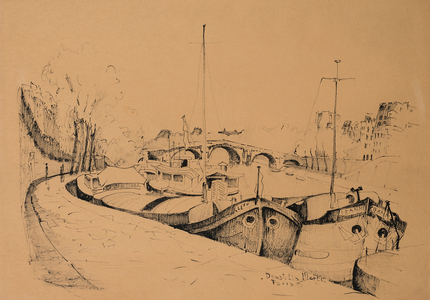 Paris, 1953 (w/c Indian ink on paper)