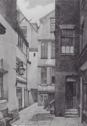 Lost London: Exchange Court, Strand (litho)