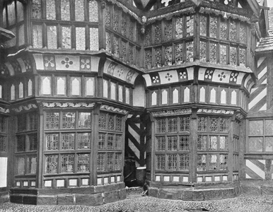 The Two Bays in the Courtyard (b/w photo)