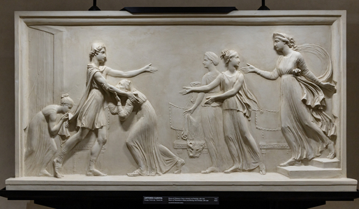 Return of Telemachus to Ithaca and meeting with Penelope, 1787-90 (plaster)