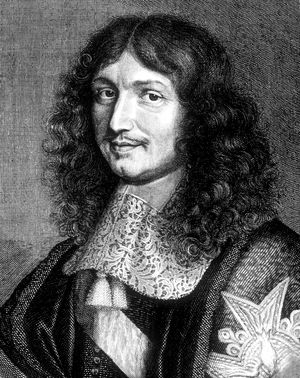 Jean-Baptiste Colbert (1619-1683) French statesman under king LouisXIV with cross insignia of Holy Spirit order, engraving 1660 by Robert Nanteuil (1623-1678) after Philippe de Champaigne