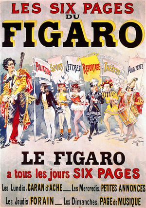 Poster by Harry Finney for French paper Le Figaro c. 1900