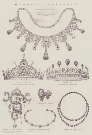 Wedding of Princess Maud of Wales and Prince Charles of Denmark (colour litho)