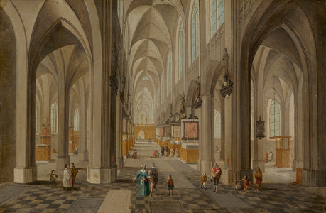 Antwerp Cathedral, c.1650-1655 (oil on copper)